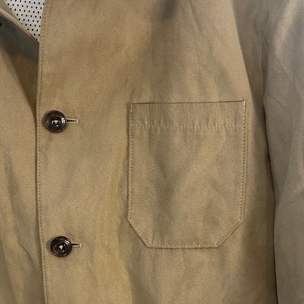 Bugatti Tan Premium Suede Button Front Jacket European Designer US 44R - Picture 4 of 16